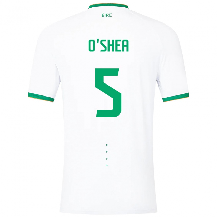 Niño Camiseta Irlanda Dara O'shea #5 Blanco 2ª Equipación 24-26 La Camisa Argentina