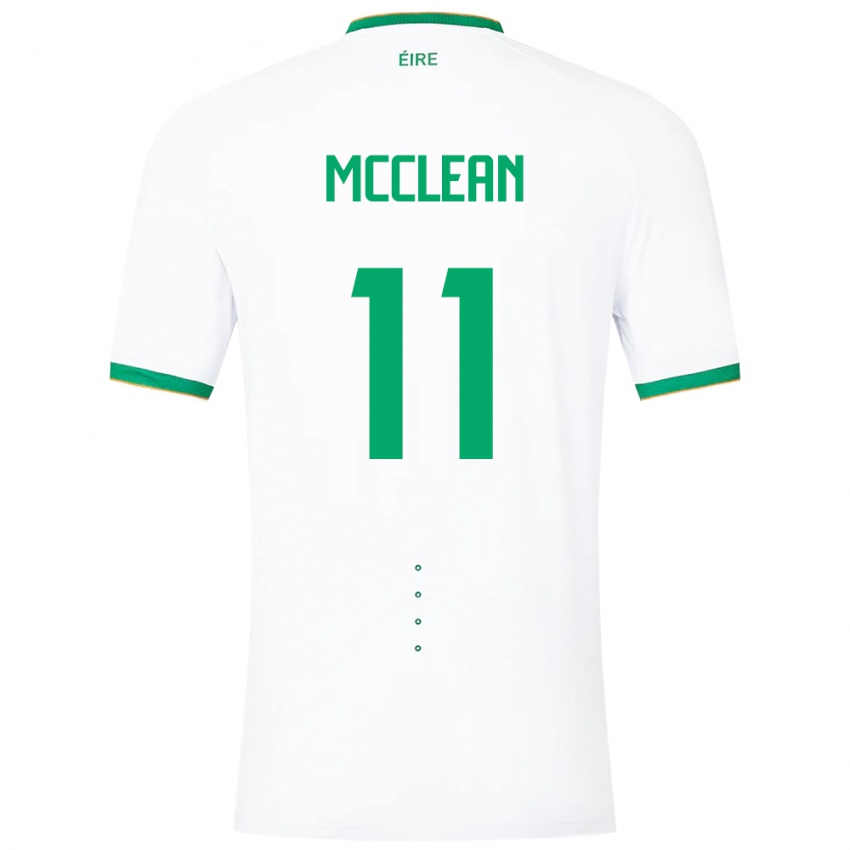 Niño Camiseta Irlanda James Mcclean #11 Blanco 2ª Equipación 24-26 La Camisa Argentina