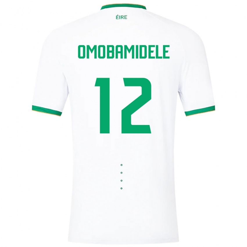 Niño Camiseta Irlanda Andrew Omobamidele #12 Blanco 2ª Equipación 24-26 La Camisa Argentina