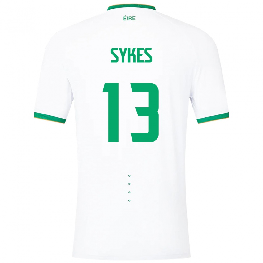 Niño Camiseta Irlanda Mark Sykes #13 Blanco 2ª Equipación 24-26 La Camisa Argentina