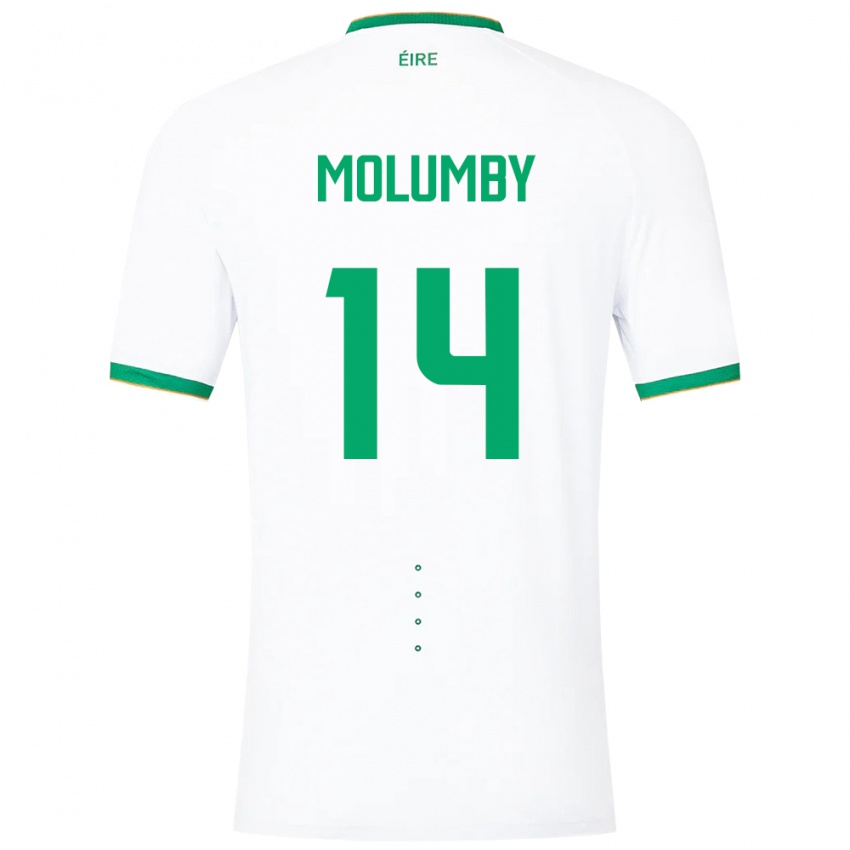 Niño Camiseta Irlanda Jayson Molumby #14 Blanco 2ª Equipación 24-26 La Camisa Argentina