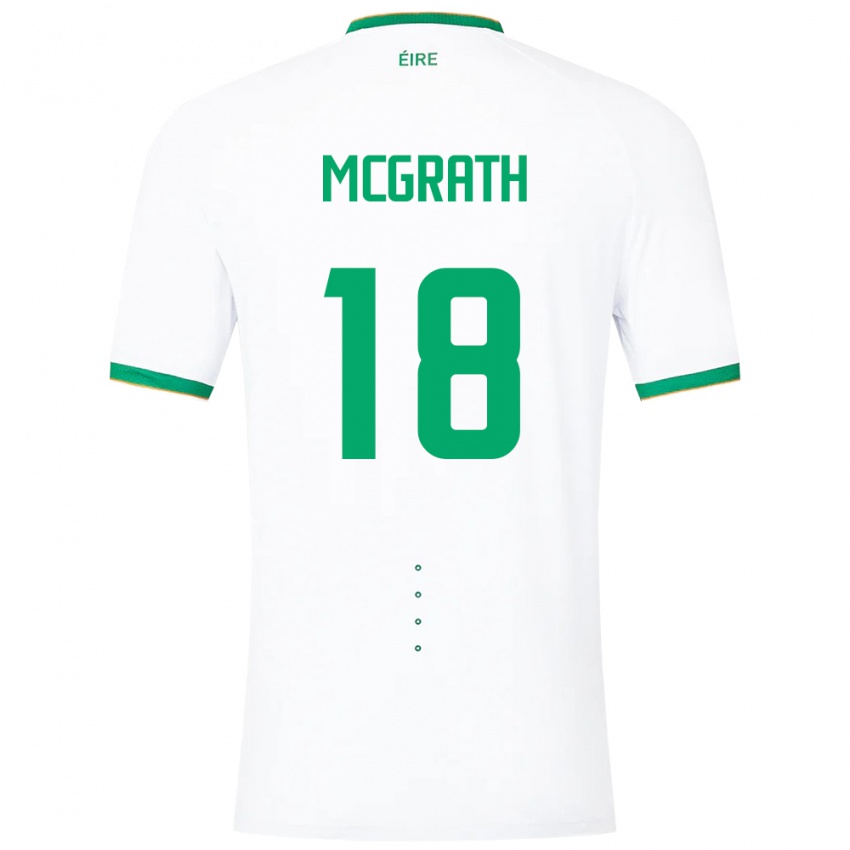 Niño Camiseta Irlanda Jamie Mcgrath #18 Blanco 2ª Equipación 24-26 La Camisa Argentina