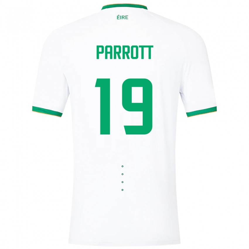 Niño Camiseta Irlanda Troy Parrott #19 Blanco 2ª Equipación 24-26 La Camisa Argentina