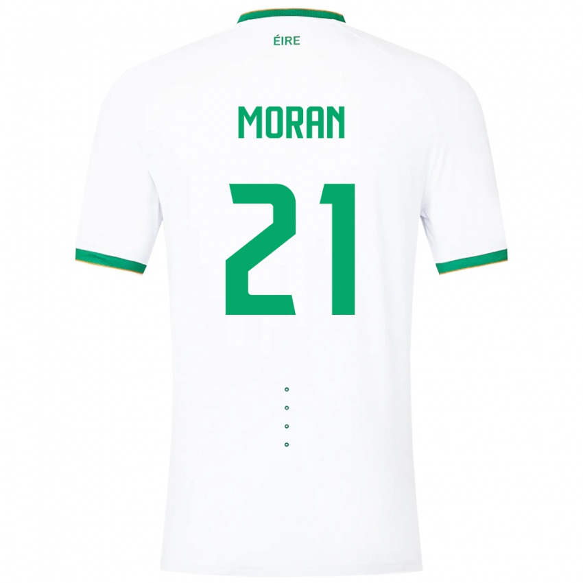 Niño Camiseta Irlanda Andy Moran #21 Blanco 2ª Equipación 24-26 La Camisa Argentina