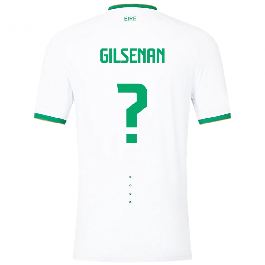 Niño Camiseta Irlanda Zak Gilsenan #0 Blanco 2ª Equipación 24-26 La Camisa Argentina