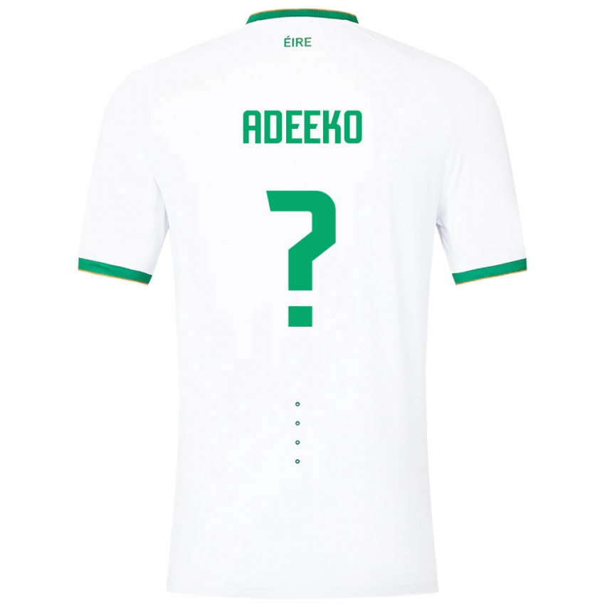 Niño Camiseta Irlanda Baba Adeeko #0 Blanco 2ª Equipación 24-26 La Camisa Argentina