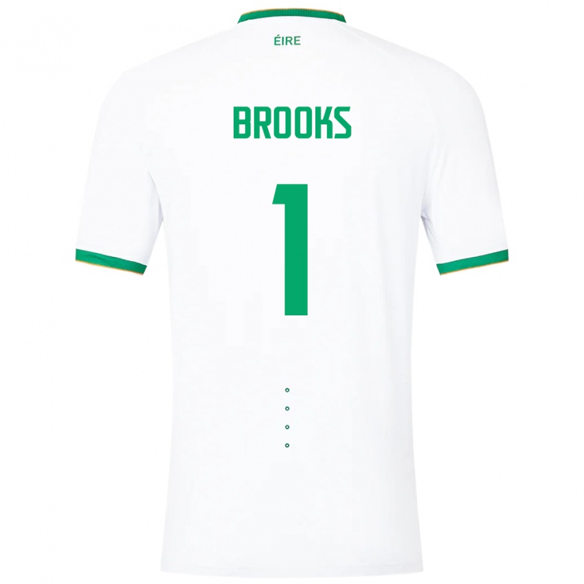 Niño Camiseta Irlanda Tiernan Brooks #1 Blanco 2ª Equipación 24-26 La Camisa Argentina