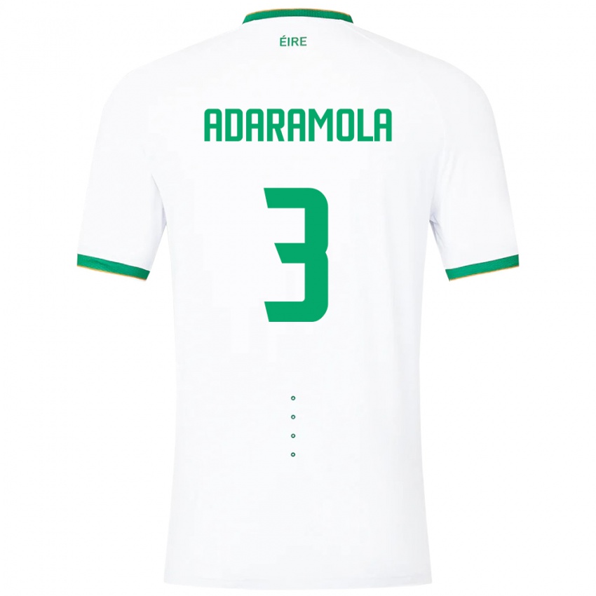 Niño Camiseta Irlanda Tayo Adaramola #3 Blanco 2ª Equipación 24-26 La Camisa Argentina