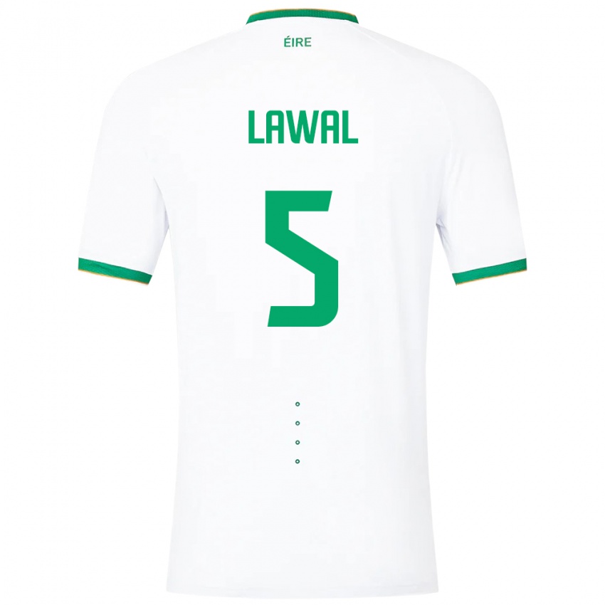 Niño Camiseta Irlanda Bosun Lawal #5 Blanco 2ª Equipación 24-26 La Camisa Argentina