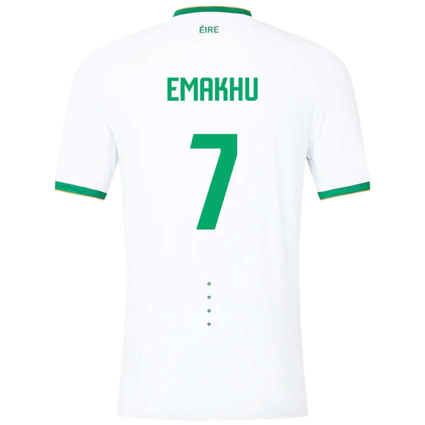 Niño Camiseta Irlanda Aidomo Emakhu #7 Blanco 2ª Equipación 24-26 La Camisa Argentina