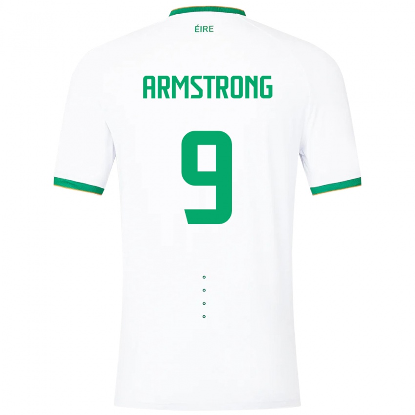 Niño Camiseta Irlanda Sinclair Armstrong #9 Blanco 2ª Equipación 24-26 La Camisa Argentina