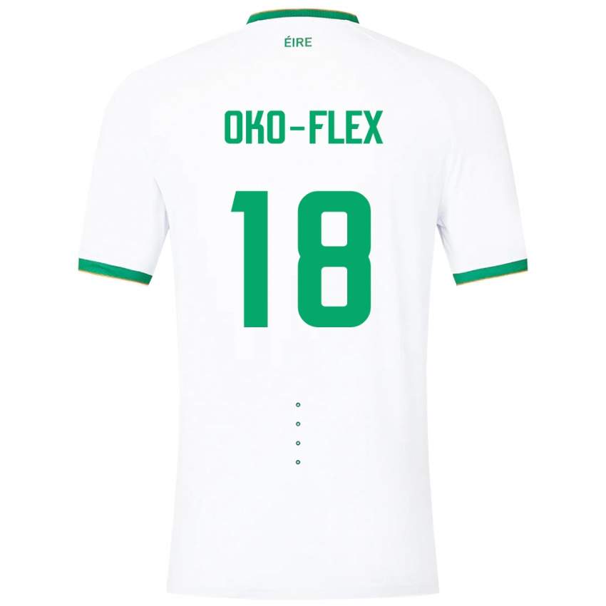 Niño Camiseta Irlanda Armstrong Oko-Flex #18 Blanco 2ª Equipación 24-26 La Camisa Argentina