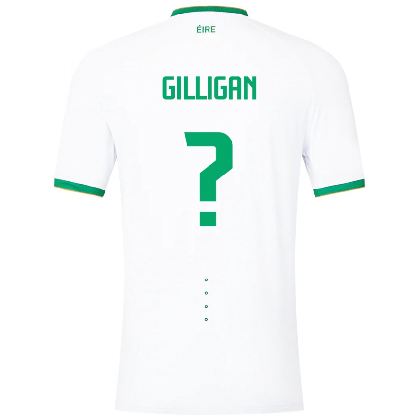 Niño Camiseta Irlanda Ciaran Gilligan #0 Blanco 2ª Equipación 24-26 La Camisa Argentina