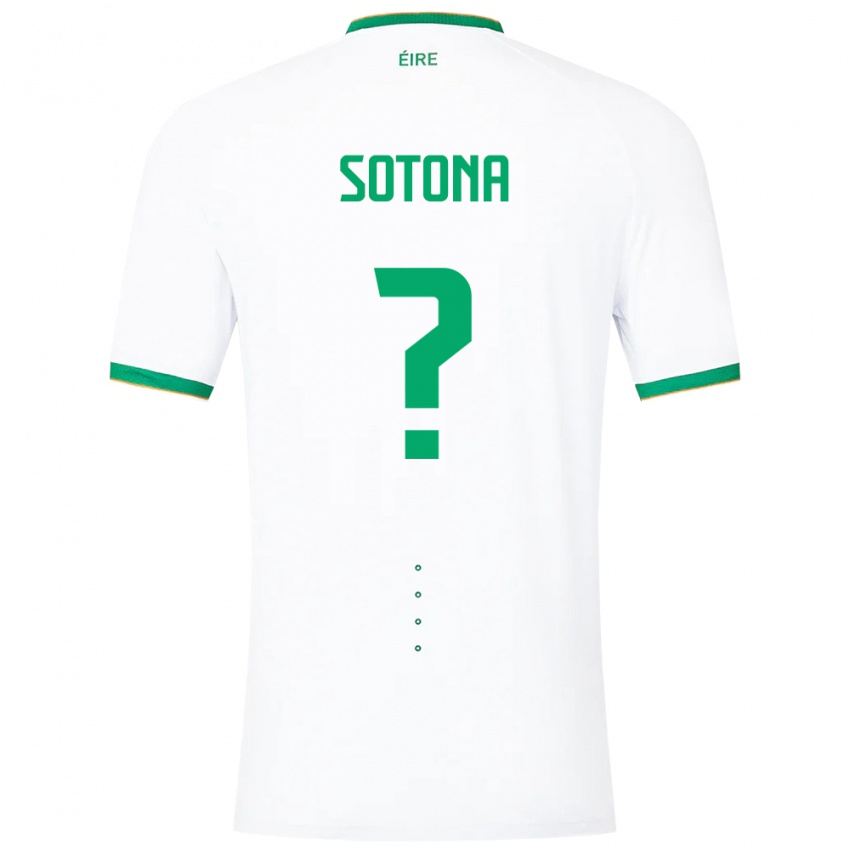 Niño Camiseta Irlanda Deji Sotona #0 Blanco 2ª Equipación 24-26 La Camisa Argentina