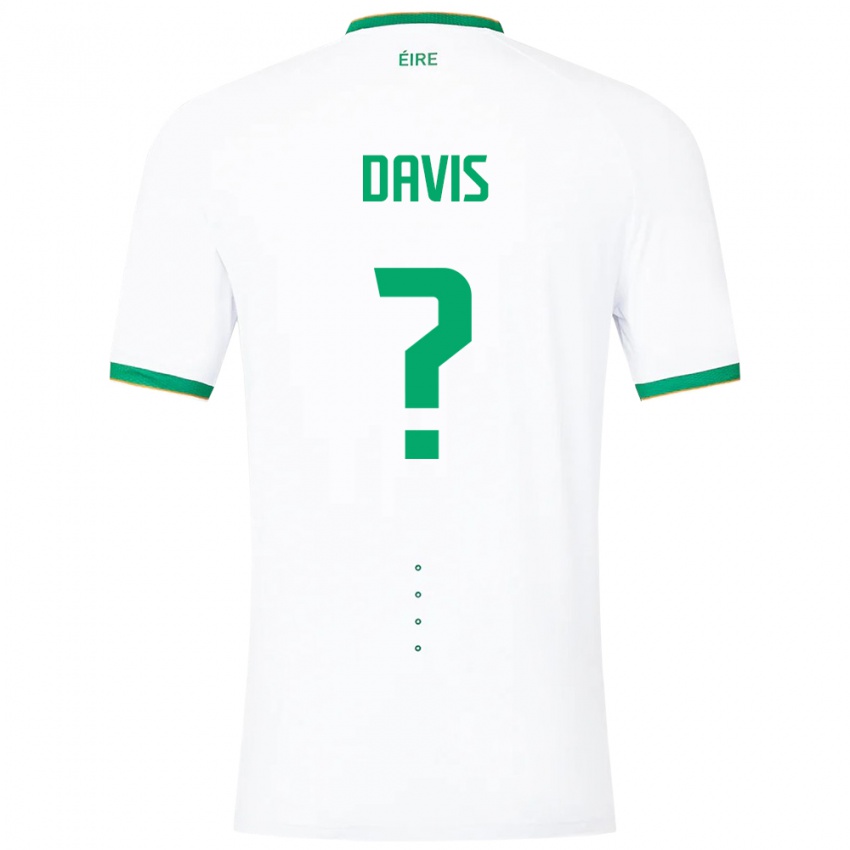 Niño Camiseta Irlanda Warren Davis #0 Blanco 2ª Equipación 24-26 La Camisa Argentina