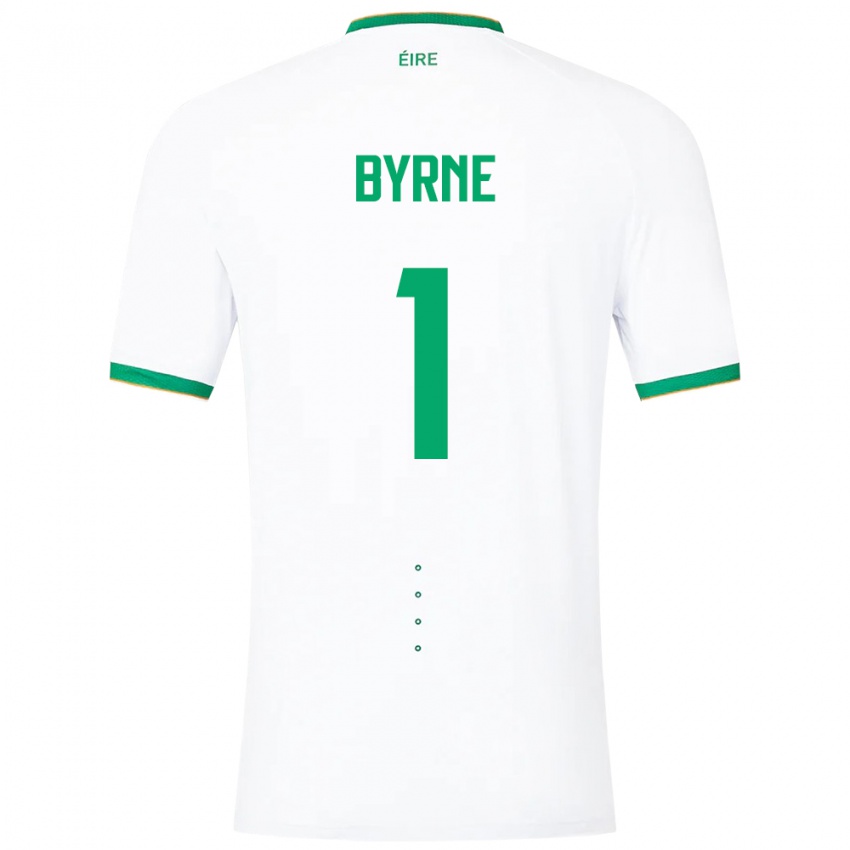 Niño Camiseta Irlanda Reece Byrne #1 Blanco 2ª Equipación 24-26 La Camisa Argentina