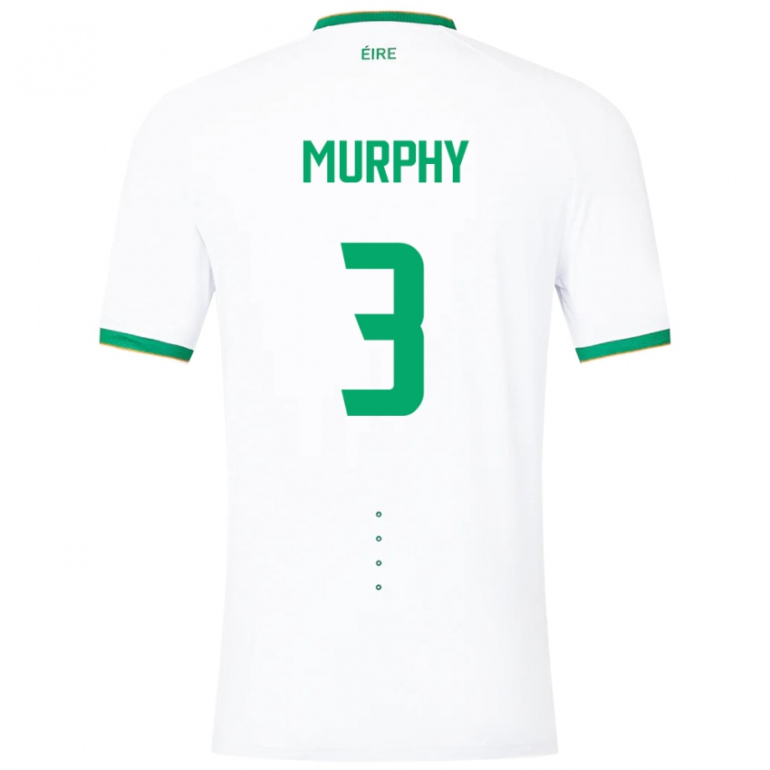 Niño Camiseta Irlanda Alex Murphy #3 Blanco 2ª Equipación 24-26 La Camisa Argentina