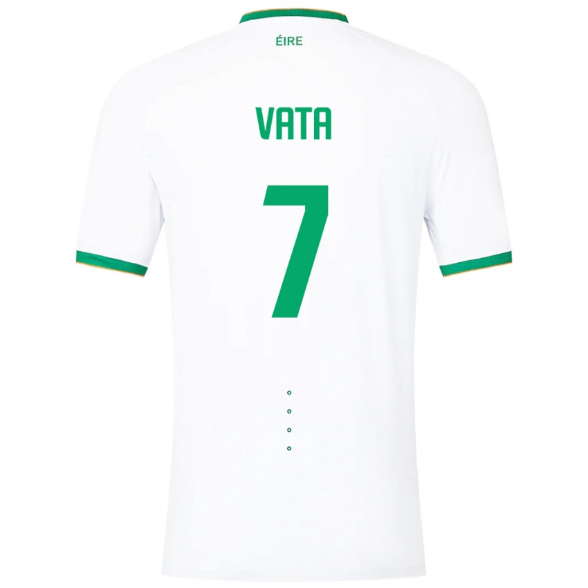 Niño Camiseta Irlanda Rocco Vata #7 Blanco 2ª Equipación 24-26 La Camisa Argentina
