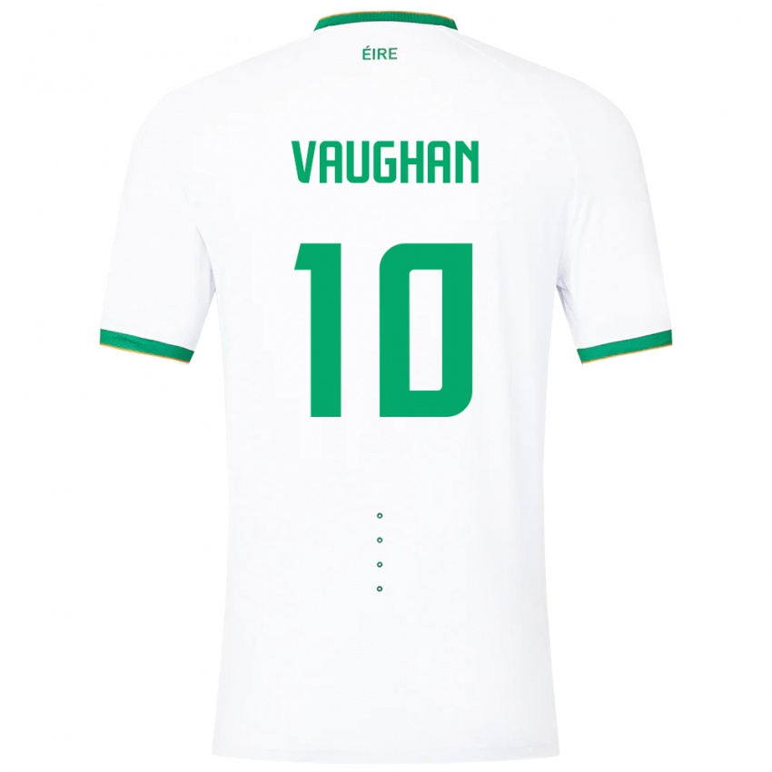 Niño Camiseta Irlanda Harry Vaughan #10 Blanco 2ª Equipación 24-26 La Camisa Argentina