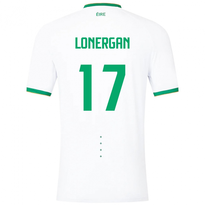 Niño Camiseta Irlanda Tom Lonergan #17 Blanco 2ª Equipación 24-26 La Camisa Argentina