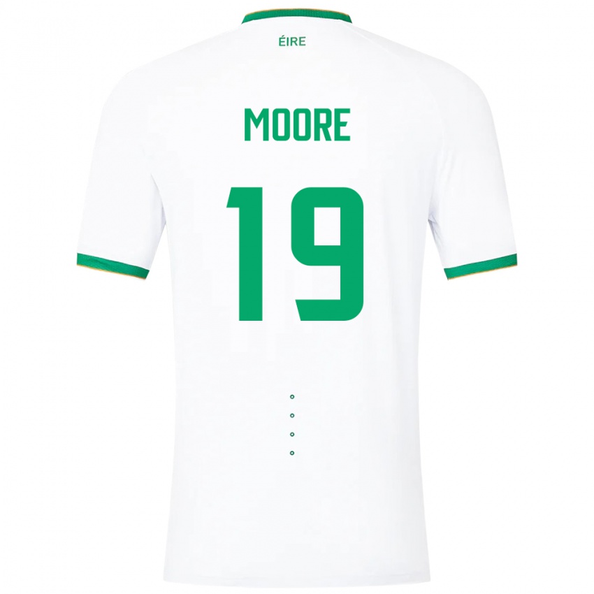 Niño Camiseta Irlanda Sean Moore #19 Blanco 2ª Equipación 24-26 La Camisa Argentina