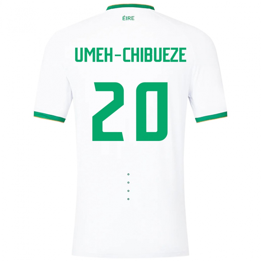 Niño Camiseta Irlanda Franco Umeh-Chibueze #20 Blanco 2ª Equipación 24-26 La Camisa Argentina