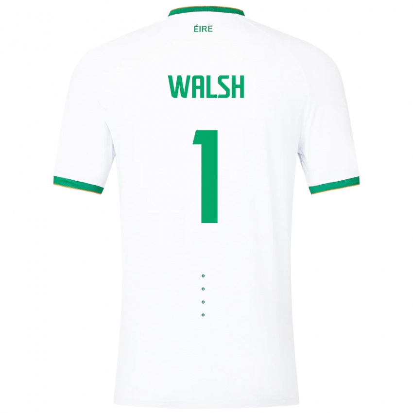 Niño Camiseta Irlanda Conor Walsh #1 Blanco 2ª Equipación 24-26 La Camisa Argentina