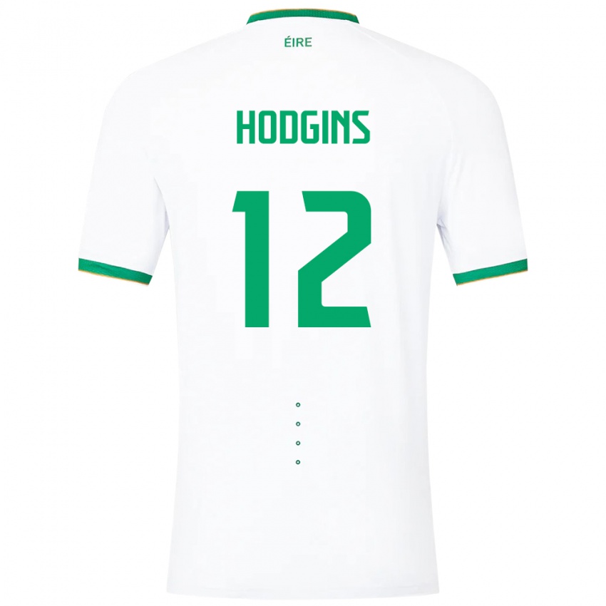 Niño Camiseta Irlanda Gavin Hodgins #12 Blanco 2ª Equipación 24-26 La Camisa Argentina