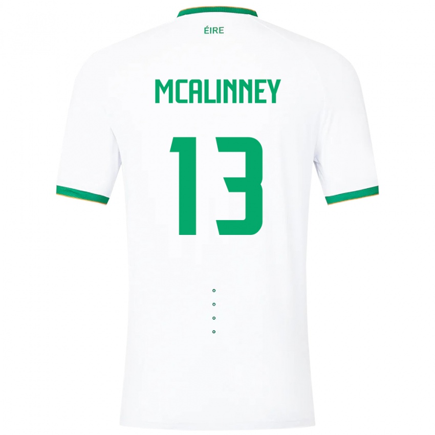 Niño Camiseta Irlanda Liam Mcalinney #13 Blanco 2ª Equipación 24-26 La Camisa Argentina