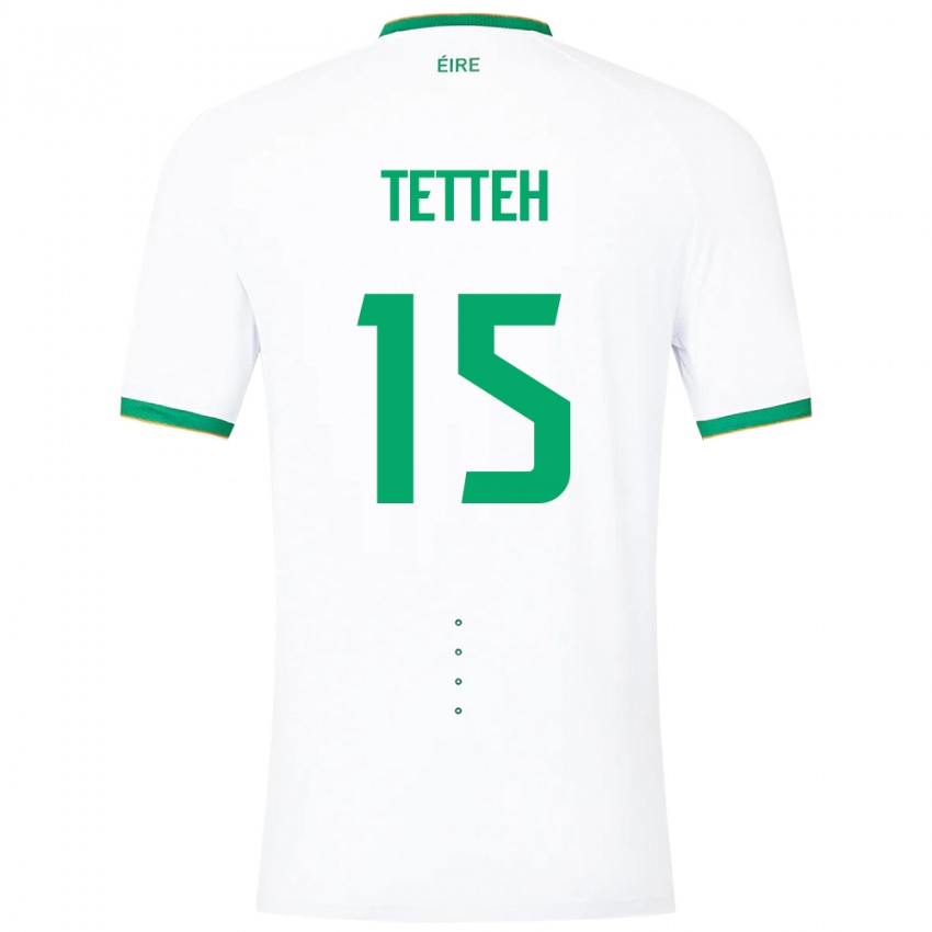 Niño Camiseta Irlanda Gideon Tetteh #15 Blanco 2ª Equipación 24-26 La Camisa Argentina