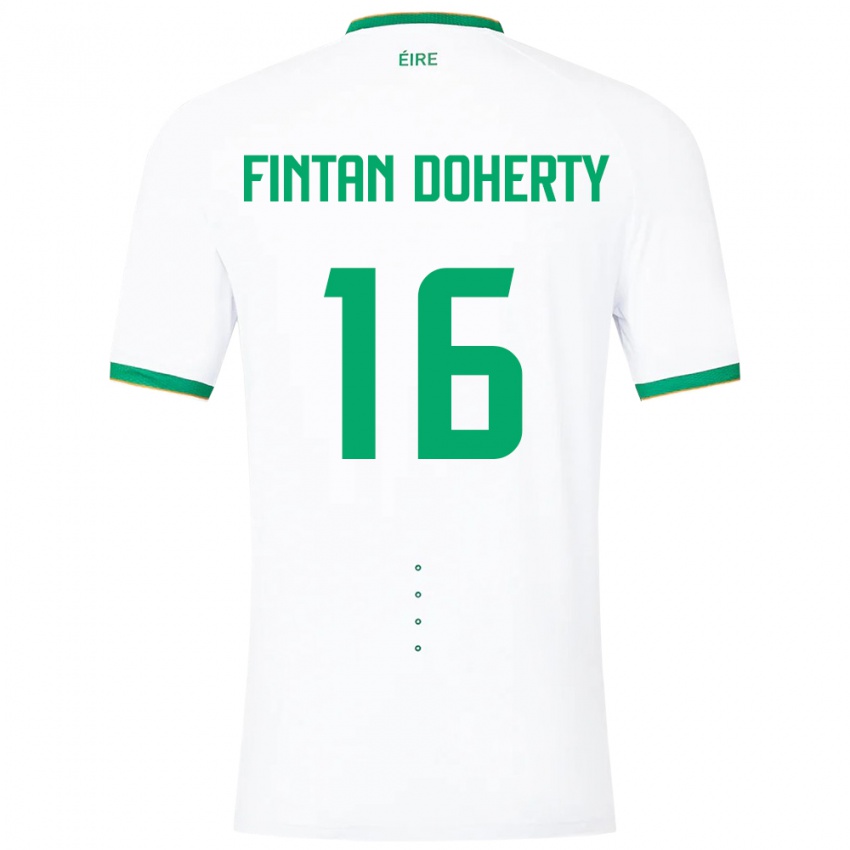 Niño Camiseta Irlanda Fintan Doherty #16 Blanco 2ª Equipación 24-26 La Camisa Argentina