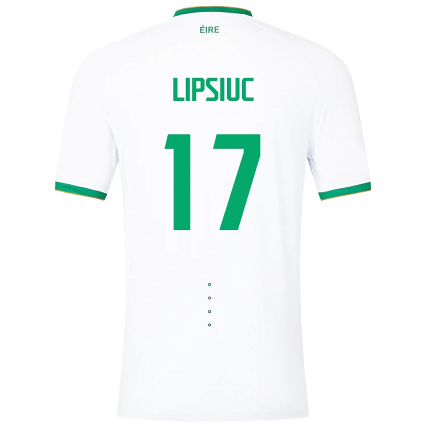 Niño Camiseta Irlanda Darius Lipsiuc #17 Blanco 2ª Equipación 24-26 La Camisa Argentina