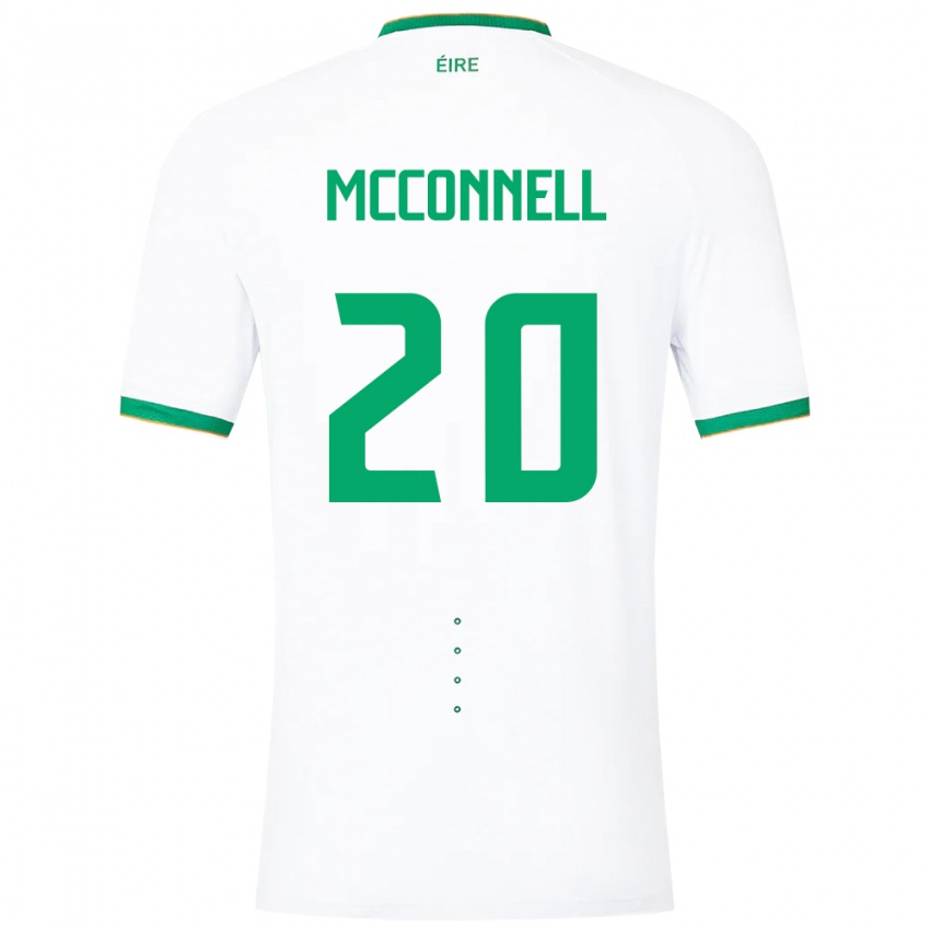 Niño Camiseta Irlanda Glenn Mcconnell #20 Blanco 2ª Equipación 24-26 La Camisa Argentina