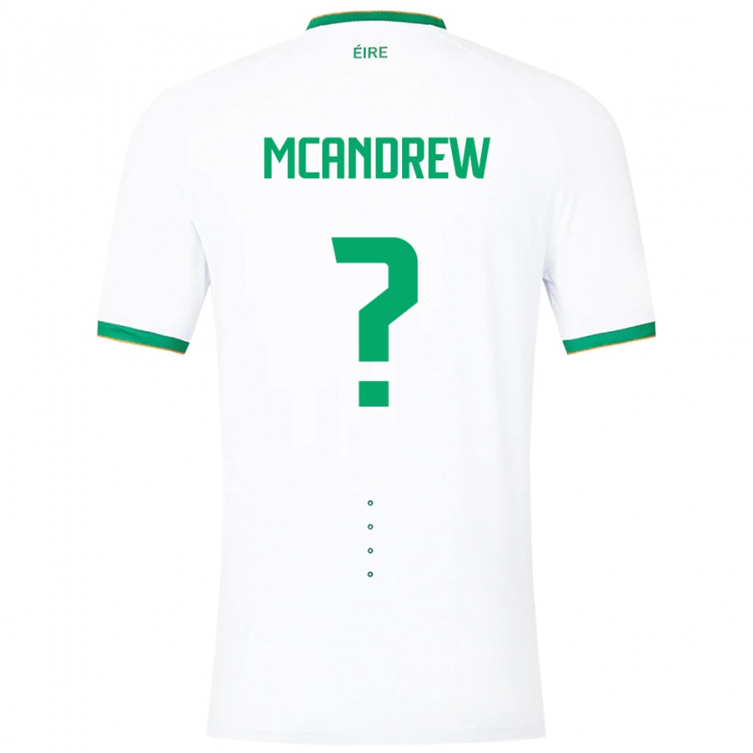 Niño Camiseta Irlanda Niall Mcandrew #0 Blanco 2ª Equipación 24-26 La Camisa Argentina