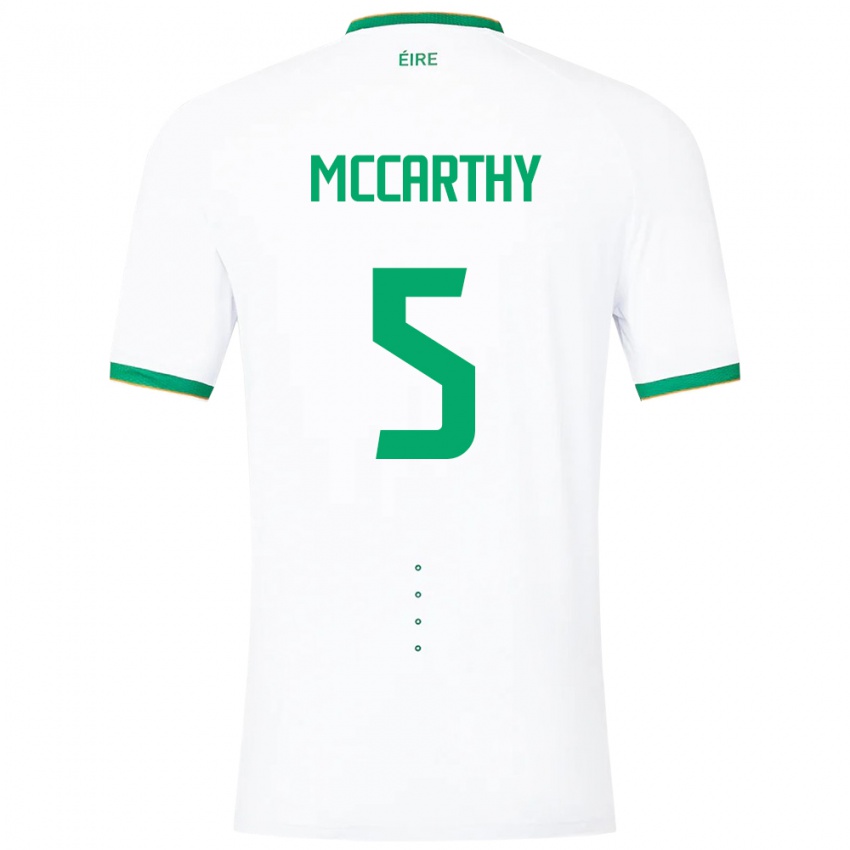 Niño Camiseta Irlanda Taylor Mccarthy #5 Blanco 2ª Equipación 24-26 La Camisa Argentina