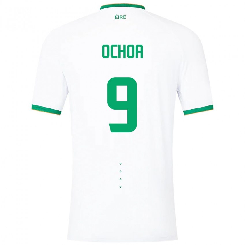 Niño Camiseta Irlanda Aarón Ochoa #9 Blanco 2ª Equipación 24-26 La Camisa Argentina