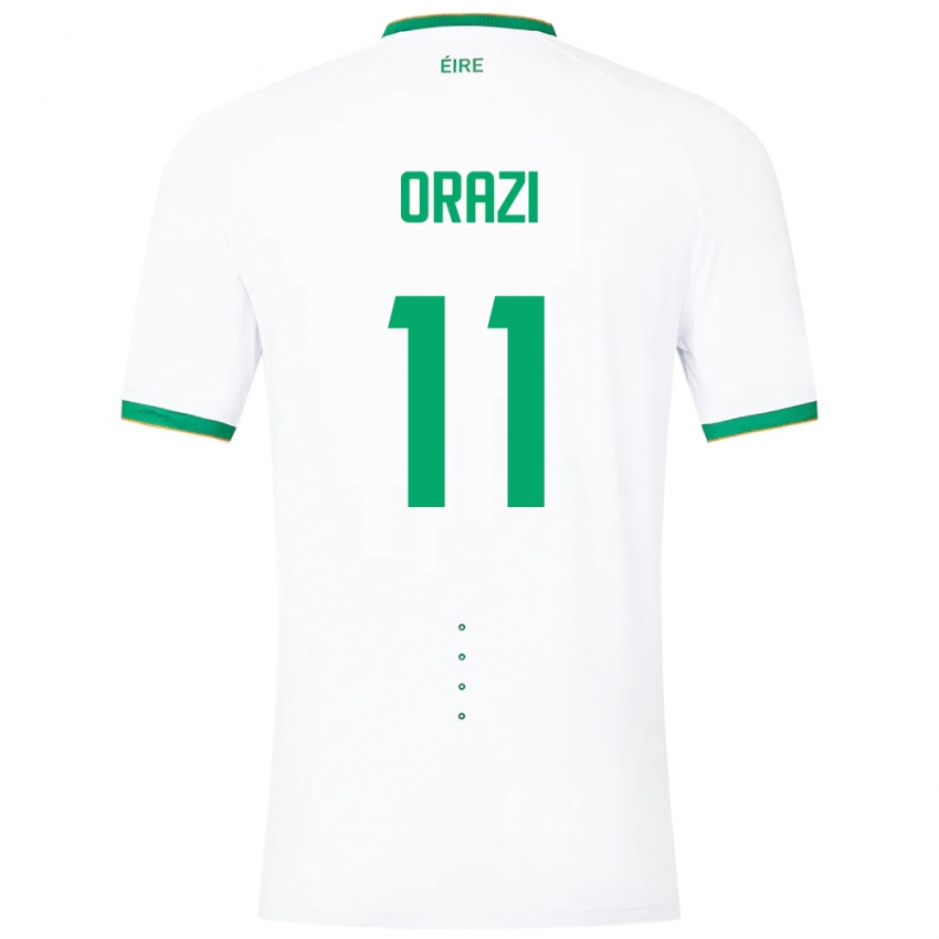 Niño Camiseta Irlanda Ike Orazi #11 Blanco 2ª Equipación 24-26 La Camisa Argentina
