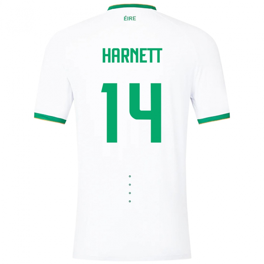 Niño Camiseta Irlanda Kaylem Harnett #14 Blanco 2ª Equipación 24-26 La Camisa Argentina