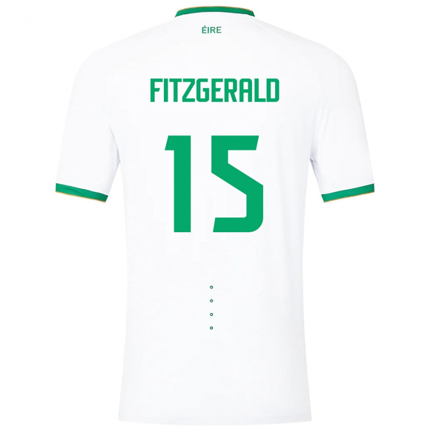 Niño Camiseta Irlanda Kyle Fitzgerald #15 Blanco 2ª Equipación 24-26 La Camisa Argentina