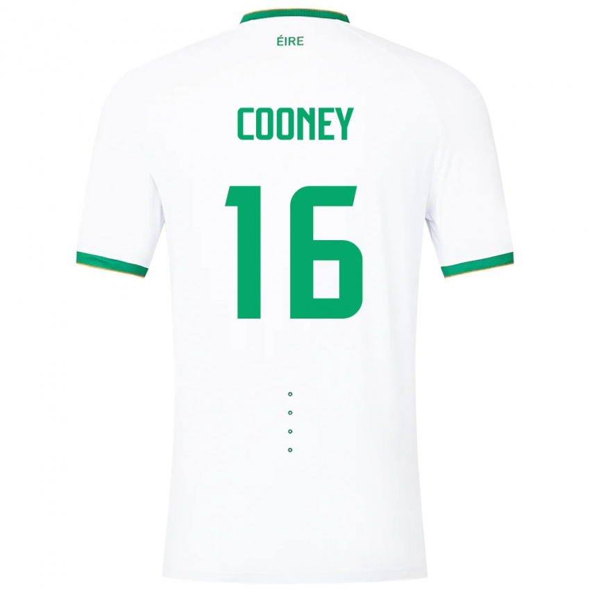 Niño Camiseta Irlanda Oisin Cooney #16 Blanco 2ª Equipación 24-26 La Camisa Argentina