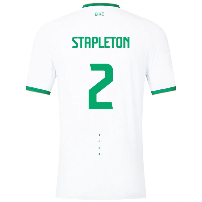 Niño Camiseta Irlanda Jessie Stapleton #2 Blanco 2ª Equipación 24-26 La Camisa Argentina