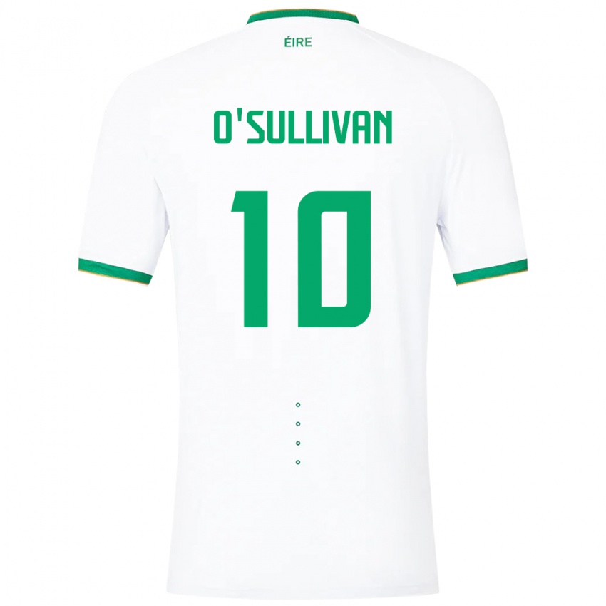 Niño Camiseta Irlanda Denise O'sullivan #10 Blanco 2ª Equipación 24-26 La Camisa Argentina