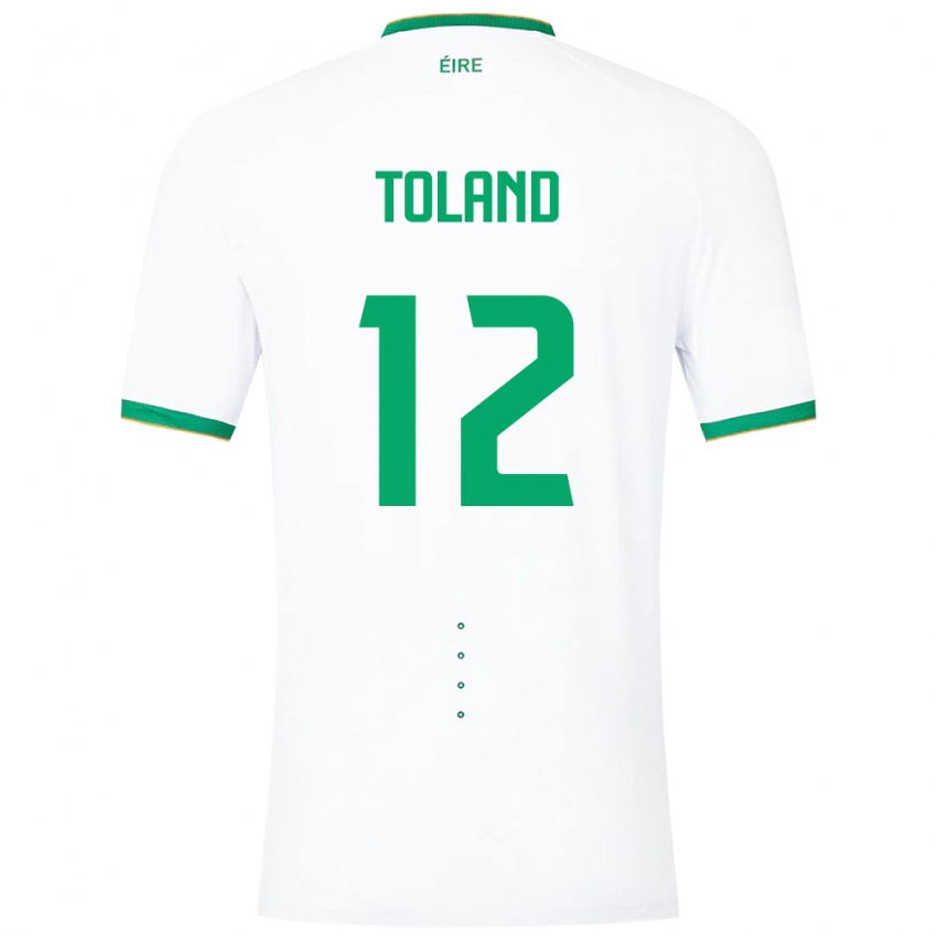 Niño Camiseta Irlanda Tyler Toland #12 Blanco 2ª Equipación 24-26 La Camisa Argentina