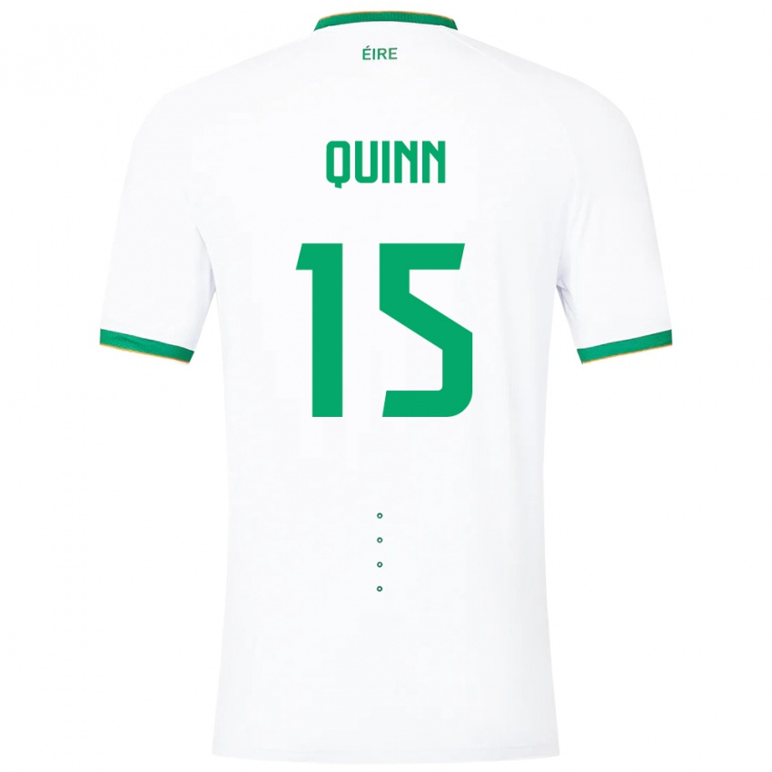 Niño Camiseta Irlanda Lucy Quinn #15 Blanco 2ª Equipación 24-26 La Camisa Argentina