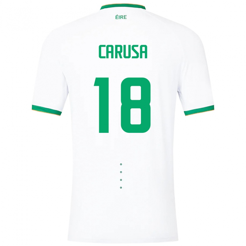 Niño Camiseta Irlanda Kyra Carusa #18 Blanco 2ª Equipación 24-26 La Camisa Argentina