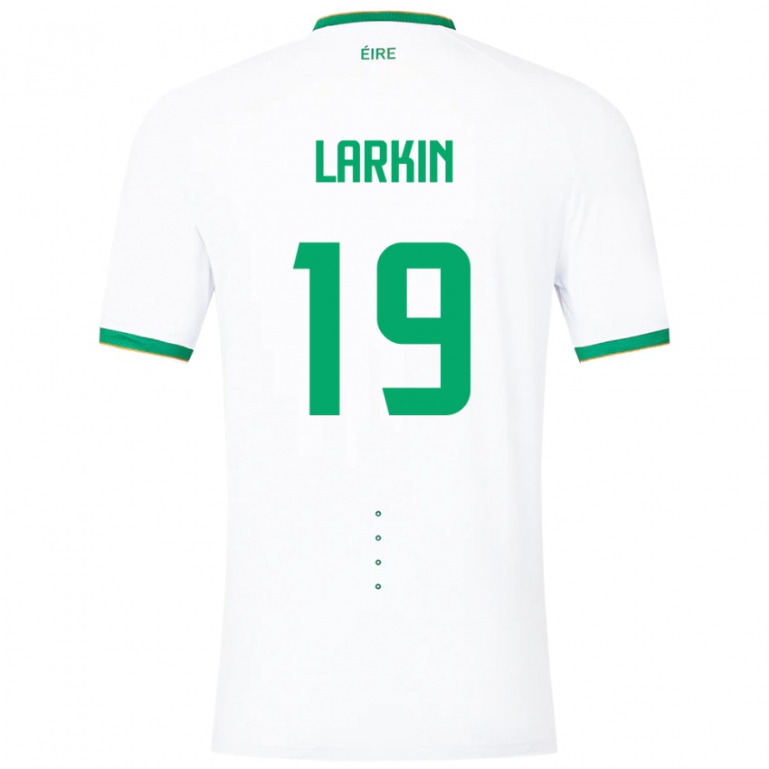 Niño Camiseta Irlanda Abbie Larkin #19 Blanco 2ª Equipación 24-26 La Camisa Argentina