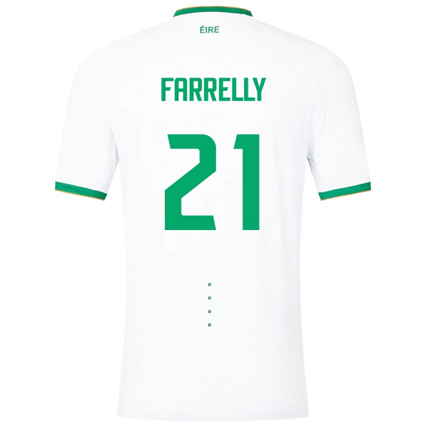 Niño Camiseta Irlanda Sinead Farrelly #21 Blanco 2ª Equipación 24-26 La Camisa Argentina
