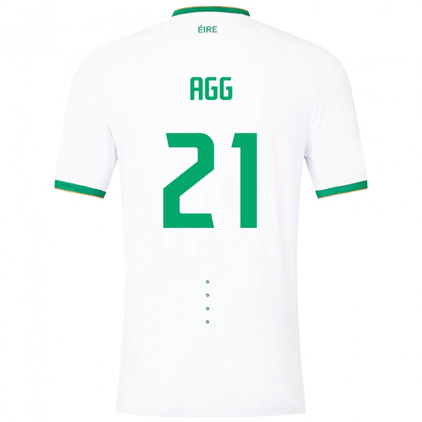 Niño Camiseta Irlanda Lily Agg #21 Blanco 2ª Equipación 24-26 La Camisa Argentina