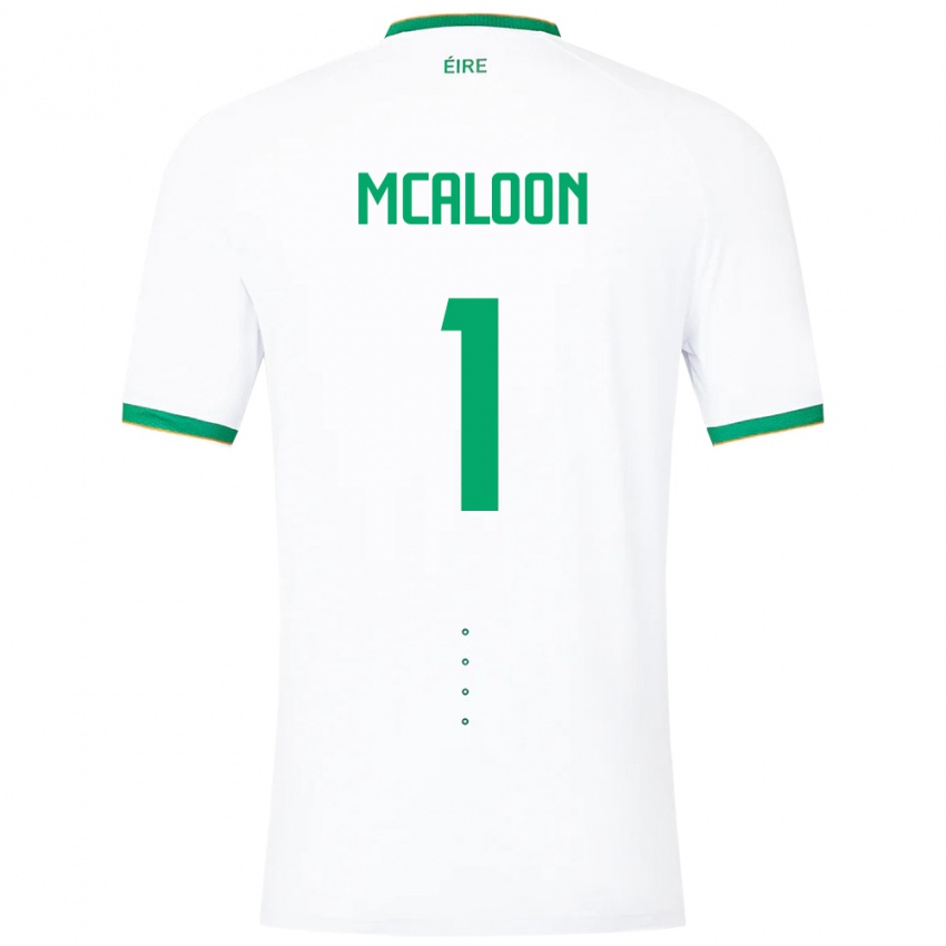 Niño Camiseta Irlanda Naoisha Mcaloon #1 Blanco 2ª Equipación 24-26 La Camisa Argentina