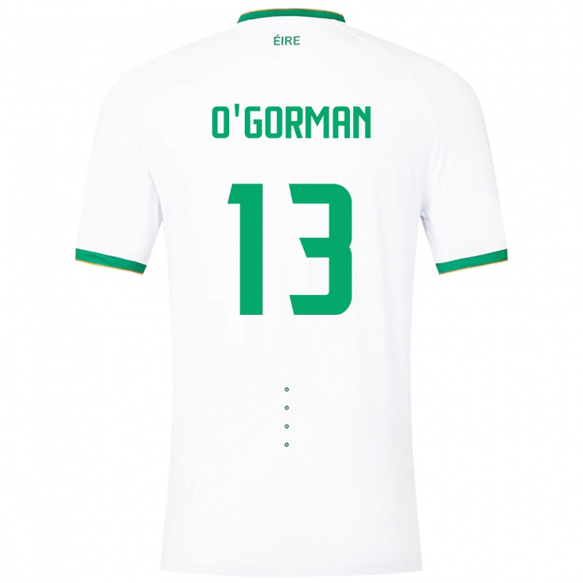 Niño Camiseta Irlanda Áine O'gorman #13 Blanco 2ª Equipación 24-26 La Camisa Argentina